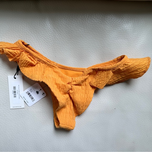 Montce Mari Scrunch Uno Ruffle Bikini Bottom Yellow XS - Picture 4 of 7